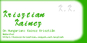 krisztian kaincz business card