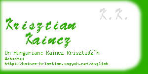 krisztian kaincz business card